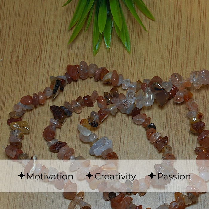Red Carnelian Star Chips Mala – Energy, Passion & Creative Power
