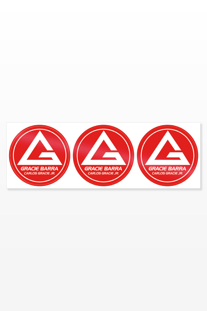 Red Shield Sticker 3 Pack - Red
