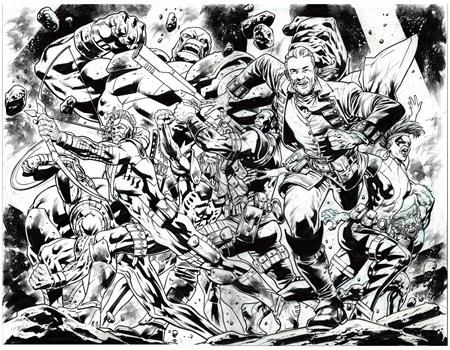 REDCOAT #15 CVR E BRYAN HITCH YOUNGBLOOD TEAM UP BW VIRGIN WRAPAROUND VAR