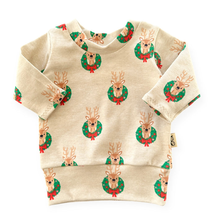 Raindeer Wreaths Lounge Top