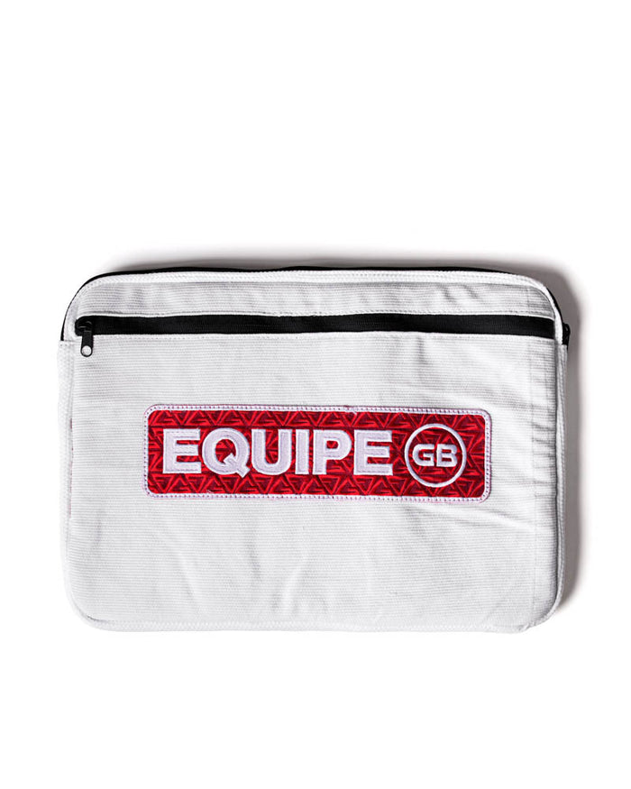 Repurposed Large Laptop Sleeve - White