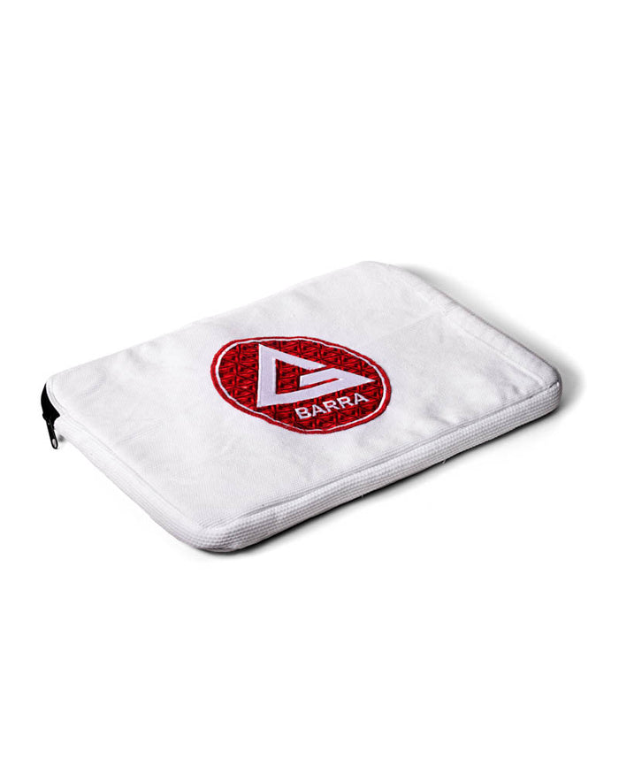 Repurposed Large Laptop Sleeve - White
