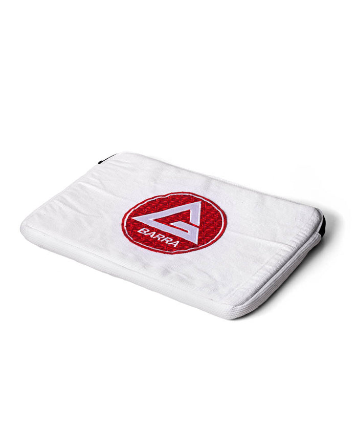 Repurposed Large Laptop Sleeve - White
