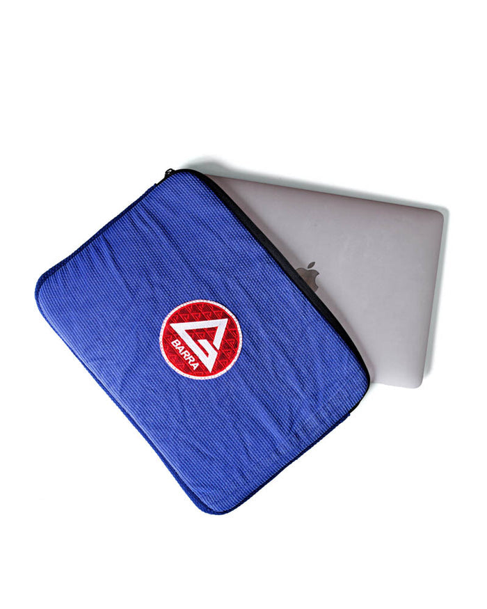 Repurposed Small Laptop Sleeve - Blue
