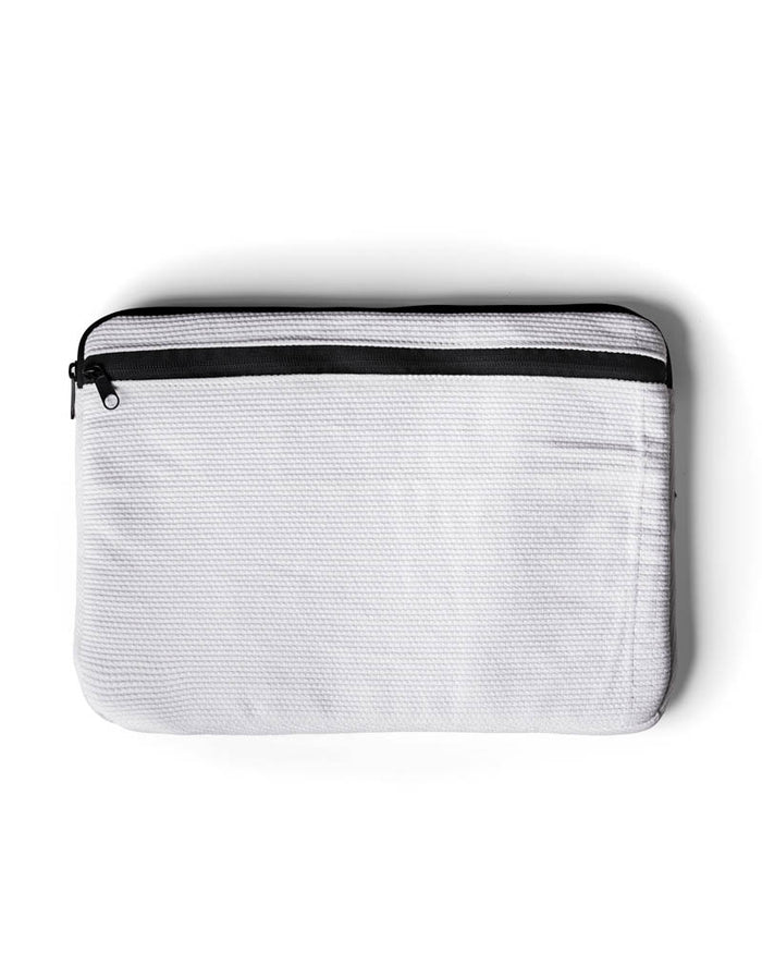 Repurposed Small Laptop Sleeve - White
