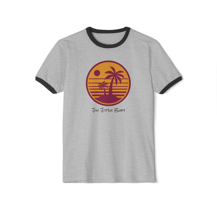 Retro Palm Sunset Ringer T‑Shirt