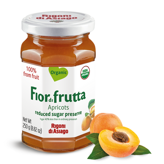 RIGONI DI ASIGO Apricot Organic Fruit Spread Glass Jar 250 gr