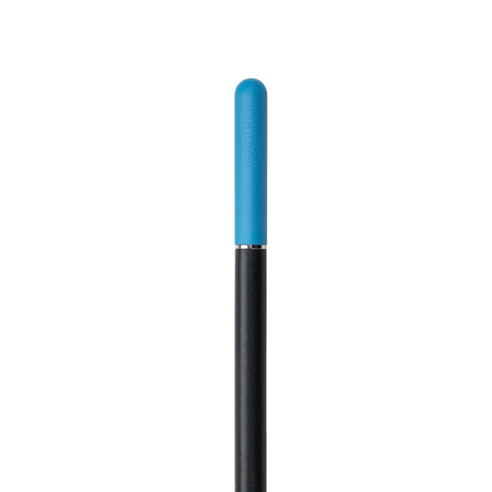 Rod Mini | RAD wellness device with a sleek black handle and blue rounded tip designed for targeted body care and recovery support.
