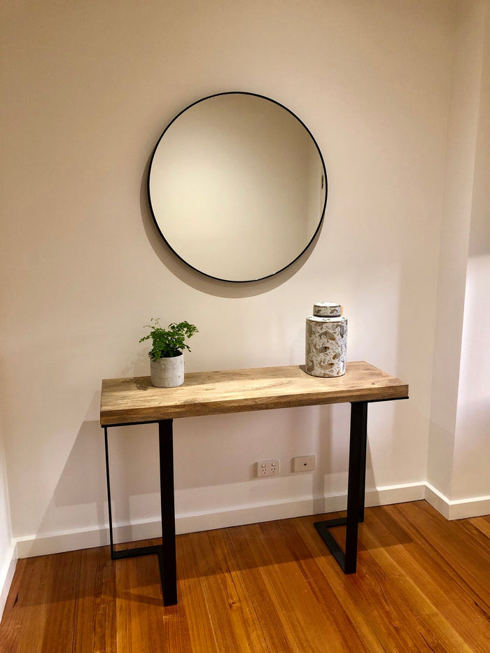 Modern Circular Mirror | 50cm Black | Print Decor