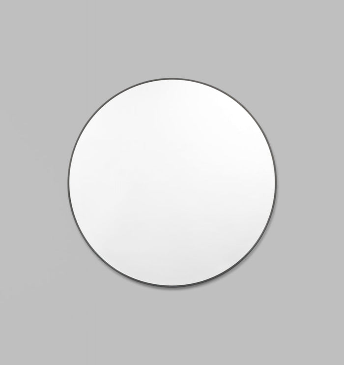 Modern Circular Mirror | 80cm Black | Print Decor