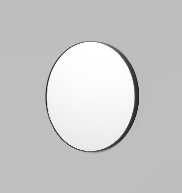 Modern Circular Mirror | 80cm Black | Print Decor