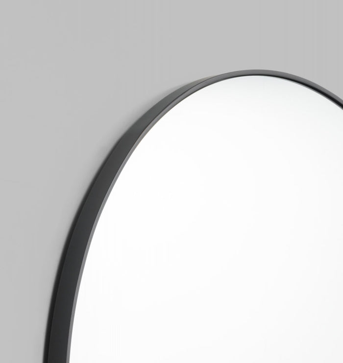 Modern Circular Mirror | 80cm Black | Print Decor