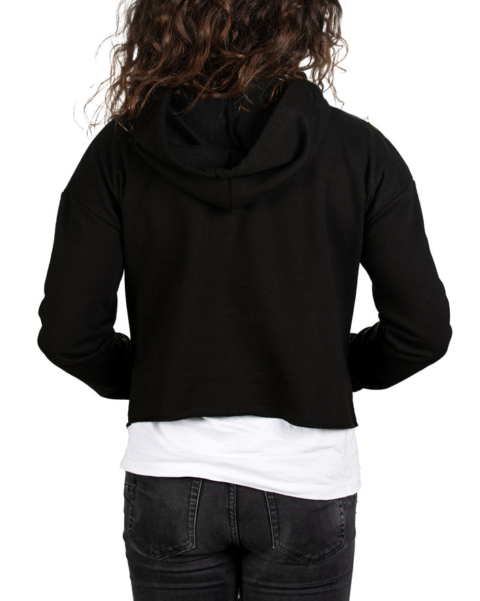 RS Classic Womens Cropped Pocket Hoodie - Black