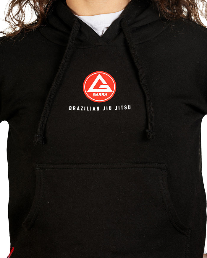 RS Classic Womens Cropped Pocket Hoodie - Black