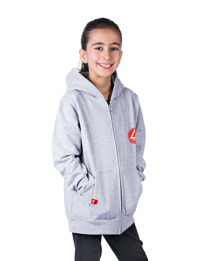 RS Classic Youth Zip Up Hoodie - Heather Grey