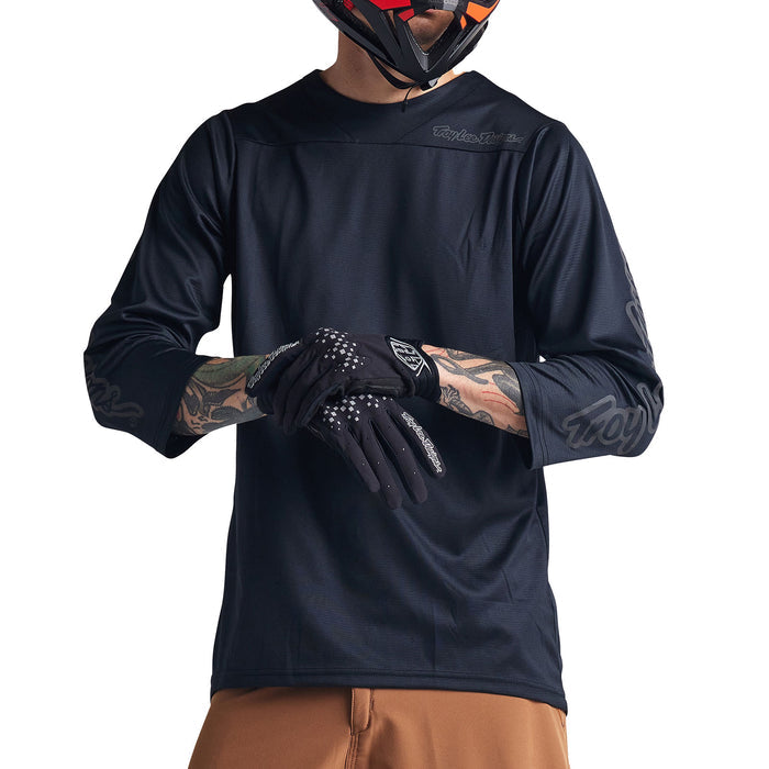 Ruckus 3/4 Jersey Solid Black