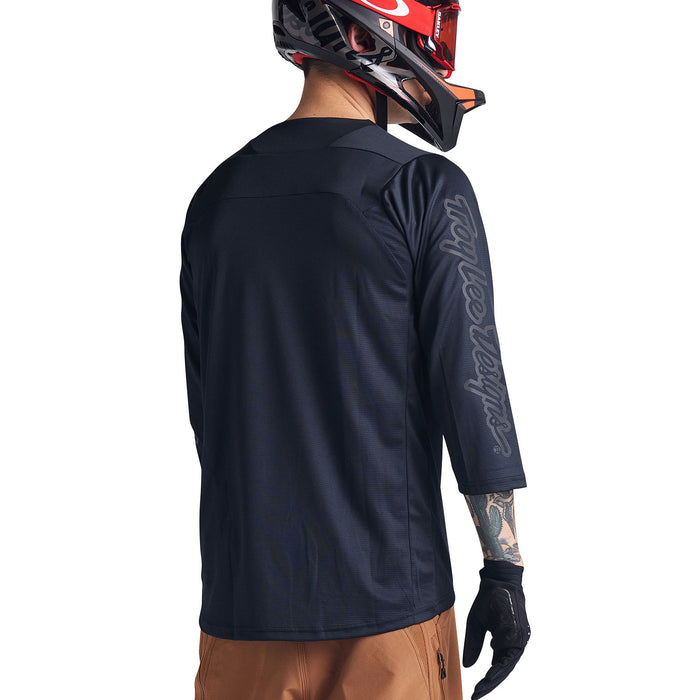 Ruckus 3/4 Jersey Solid Black