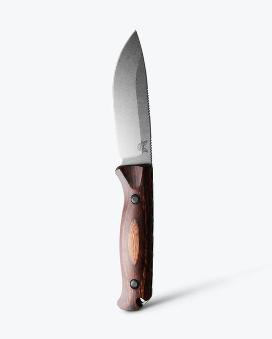 Benchmade Saddle Mountain Skinner Stabilized Wood Drop-point - Vertical View | Benchmade Knife Co.