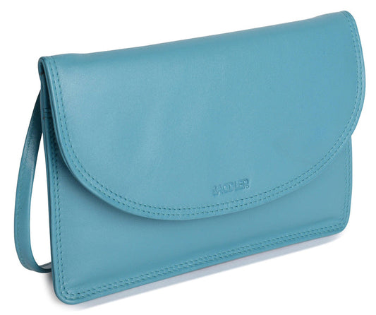 Isabelle RFID Leather Slimline Crossbody Bag - Bascora