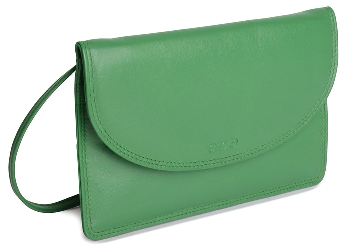 Isabelle RFID Leather Slimline Crossbody Bag - Bascora