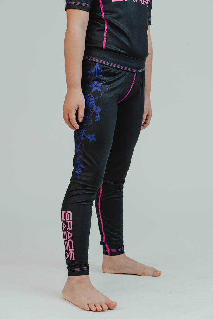 Sakura Youth Compression Pants - Black