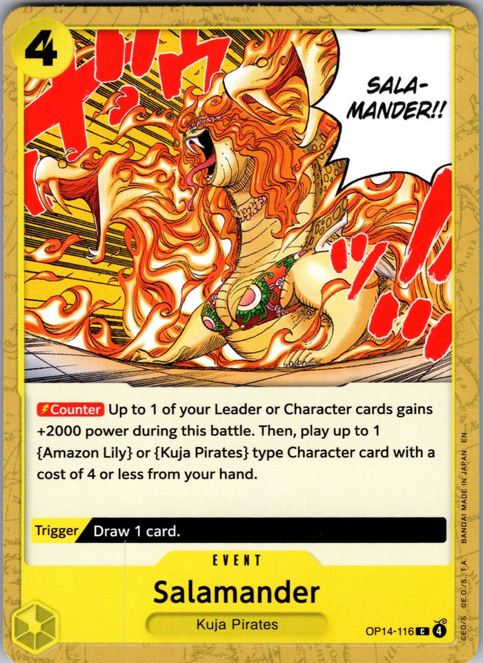 Salamander C The Azure Sea's Seven Release Event Cards OP14-116 LP