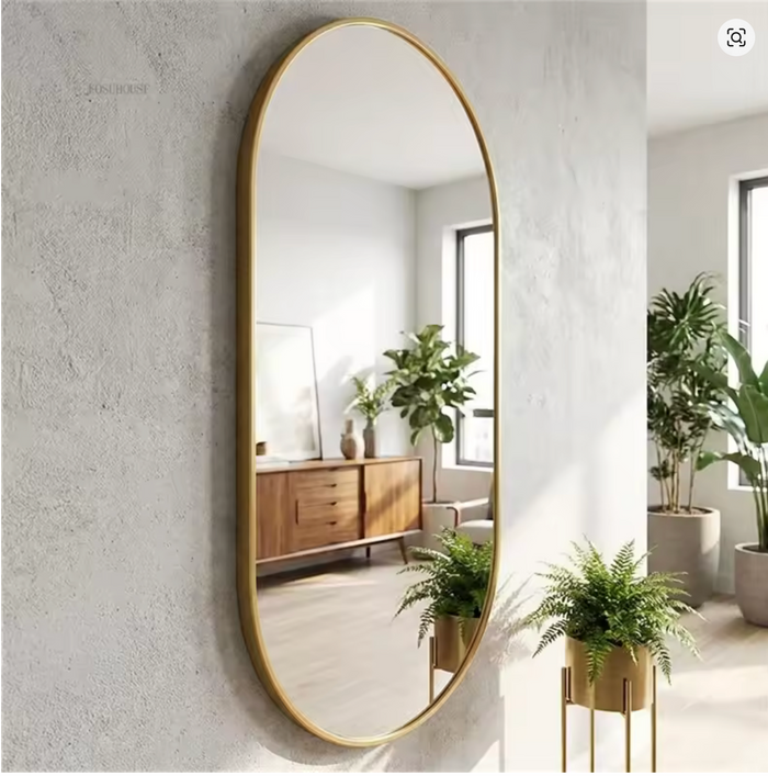 SALE! Bathroom Mirror for Wall With Golden Frame 900X600mm