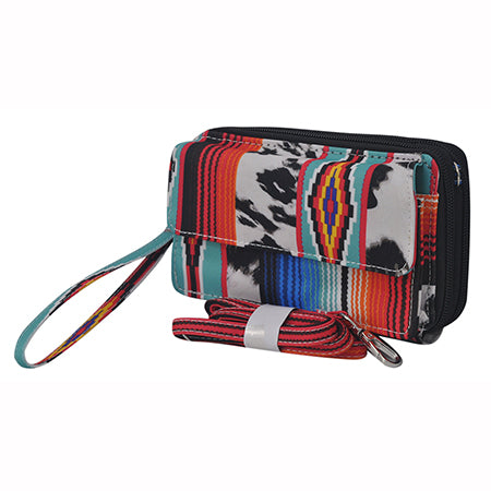 SALE! Black Cow Serape NGIL Canvas All in One Wallet