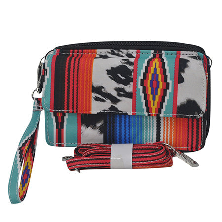 SALE! Black Cow Serape NGIL Canvas All in One Wallet