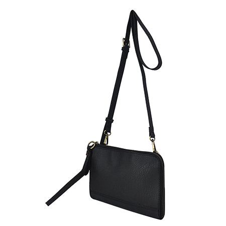 !SALE! Black Faux Leather NGIL Crossbody/Wristlet