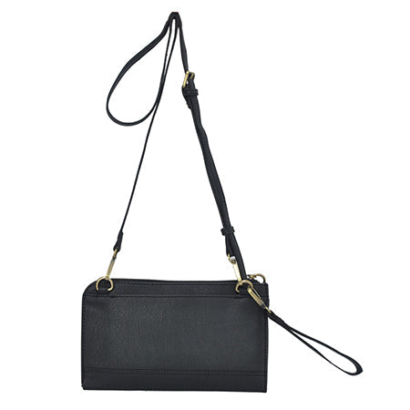 !SALE! Black Faux Leather NGIL Crossbody/Wristlet