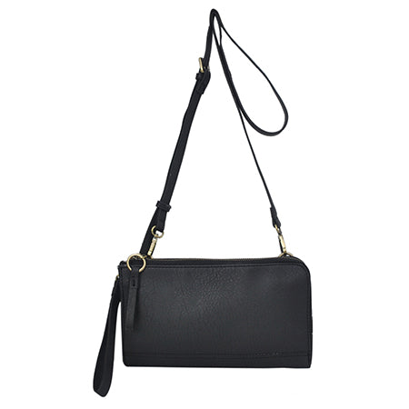 !SALE! Black Faux Leather NGIL Crossbody/Wristlet