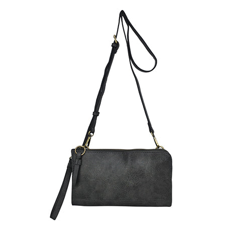 !SALE! Dark Gray Faux Leather NGIL Crossbody/Wristlet