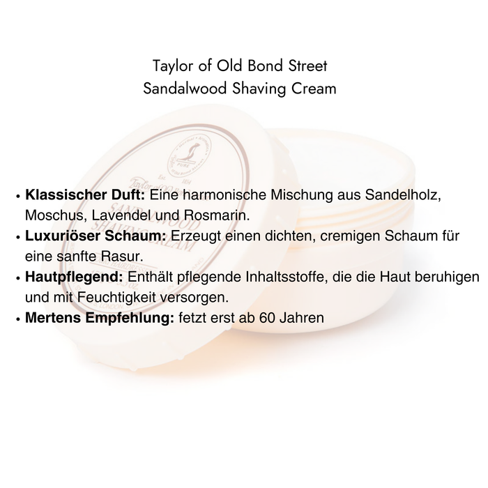 Taylor of Old Bond Street Sandalwood Shaving Scream