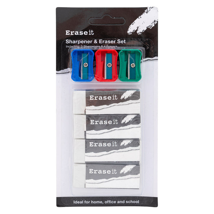 Sharpener & Eraser Set 7 Pack
