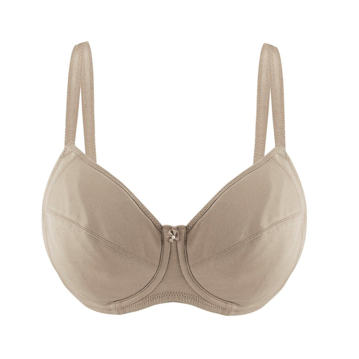 Shell Underwired Silk and Organic Cotton Full Cup Bra with removable paddings – Juliemay Lingerie