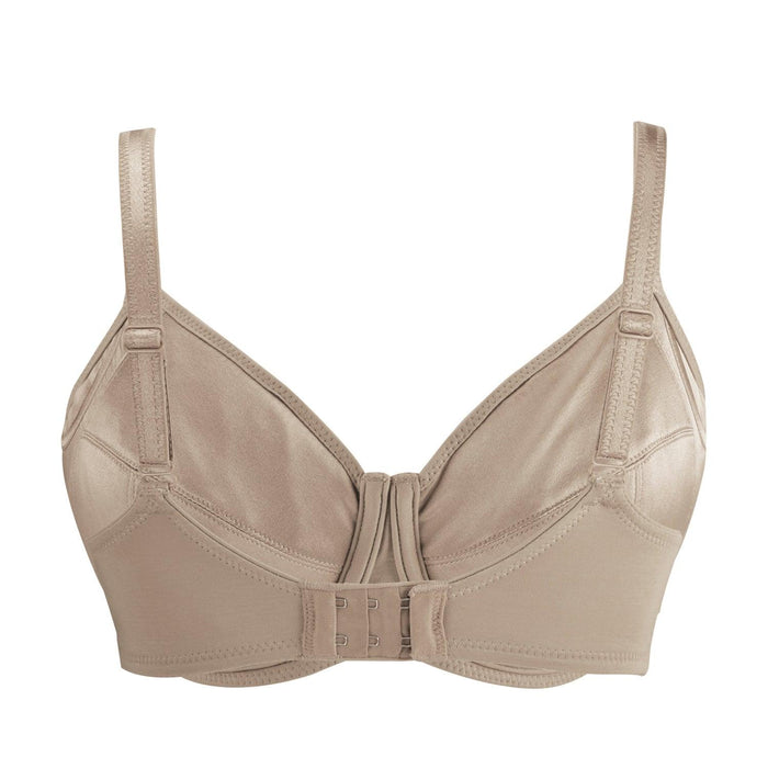 Shell Underwired Silk and Organic Cotton Full Cup Bra with removable paddings, view 4 – Juliemay Lingerie