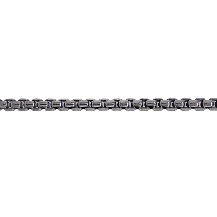 Silver Oxidized Heavy Venetian Box Bracelet