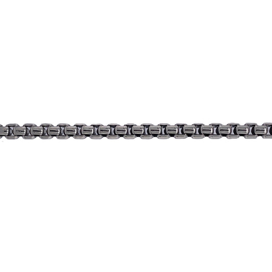 Silver Oxidized Heavy Venetian Box Bracelet