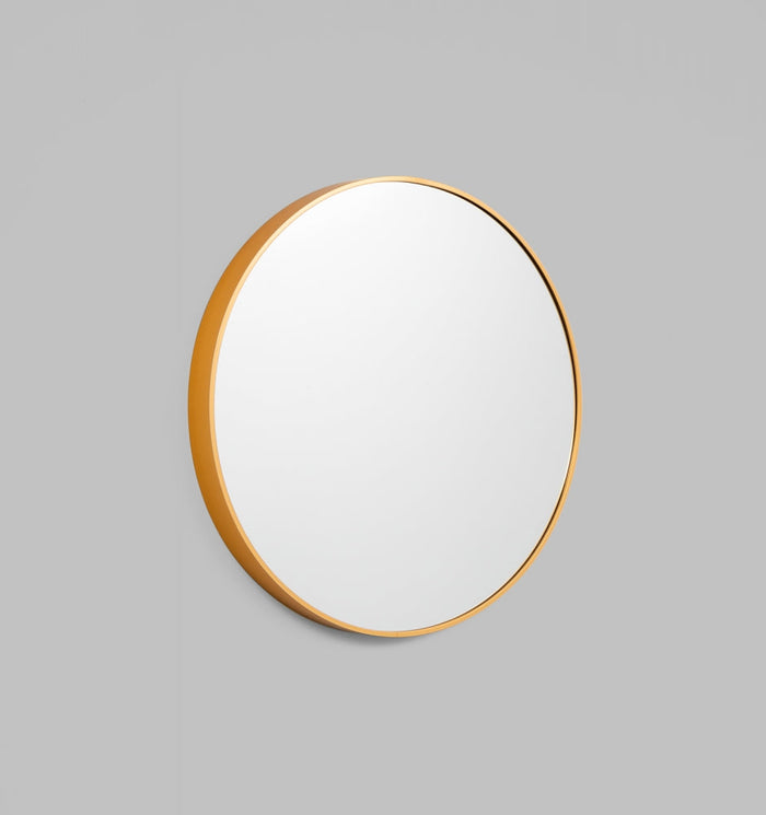 Simplicity Round Metal Mirror | Brass