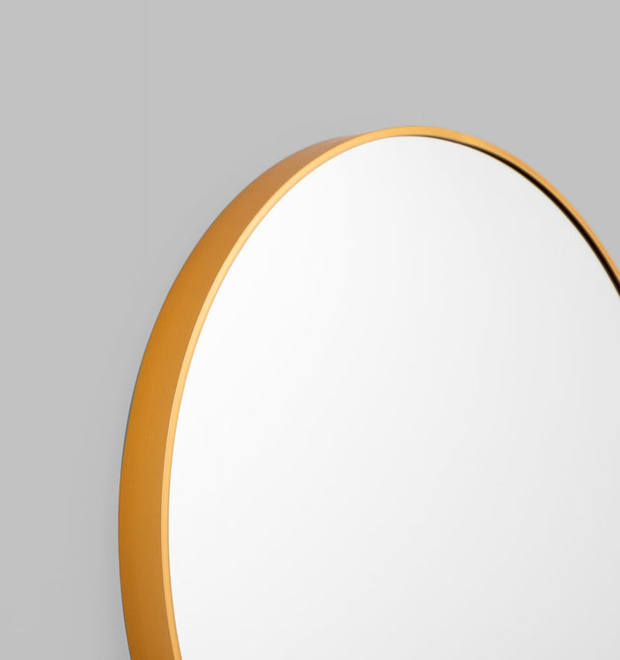 Simplicity Round Metal Mirror | Brass