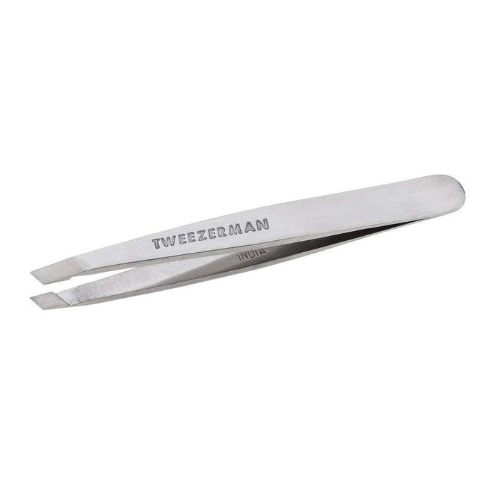 Slant Tweezer Classic | Tweezerman stainless steel precision tool for skincare and grooming, designed to provide accurate and comfortable hair removal.
