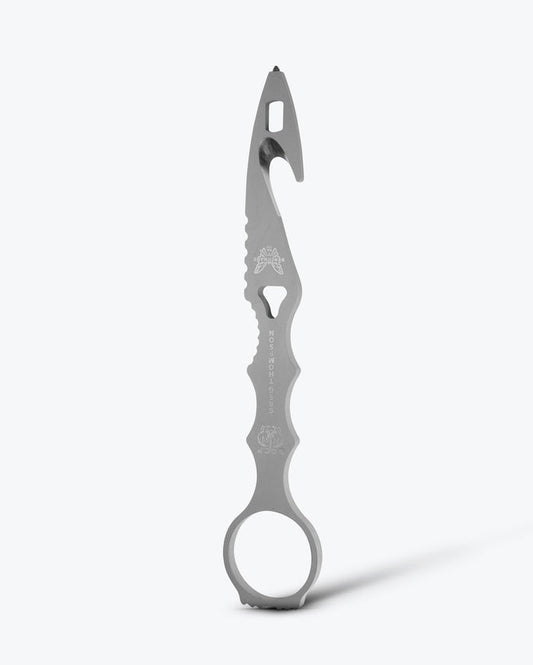 SOCP® Rescue Tool Gray shown vertically with carbide glass breaker | Benchmade Knife Co.