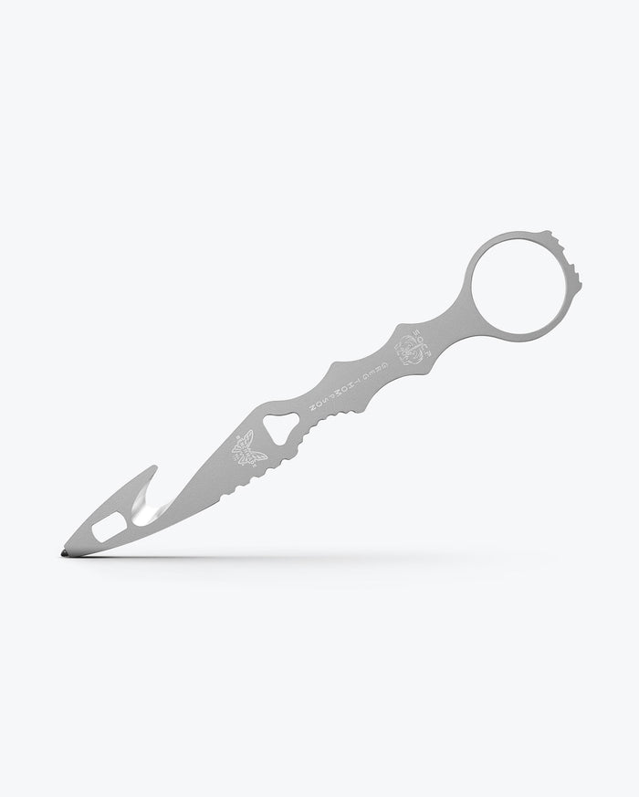 SOCP® Rescue Tool Gray angled profile showing rescue hook design | Benchmade Knife Co.