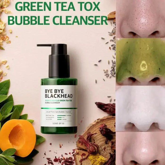 SOME BY MI Bye Bye Blackhead 30 Days Miracle Green Tea Tox Bubble Cleanser 120 g - DOKAN