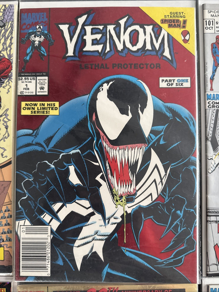 Spider-Man and Venom keys and popular covers. Mixed conditions