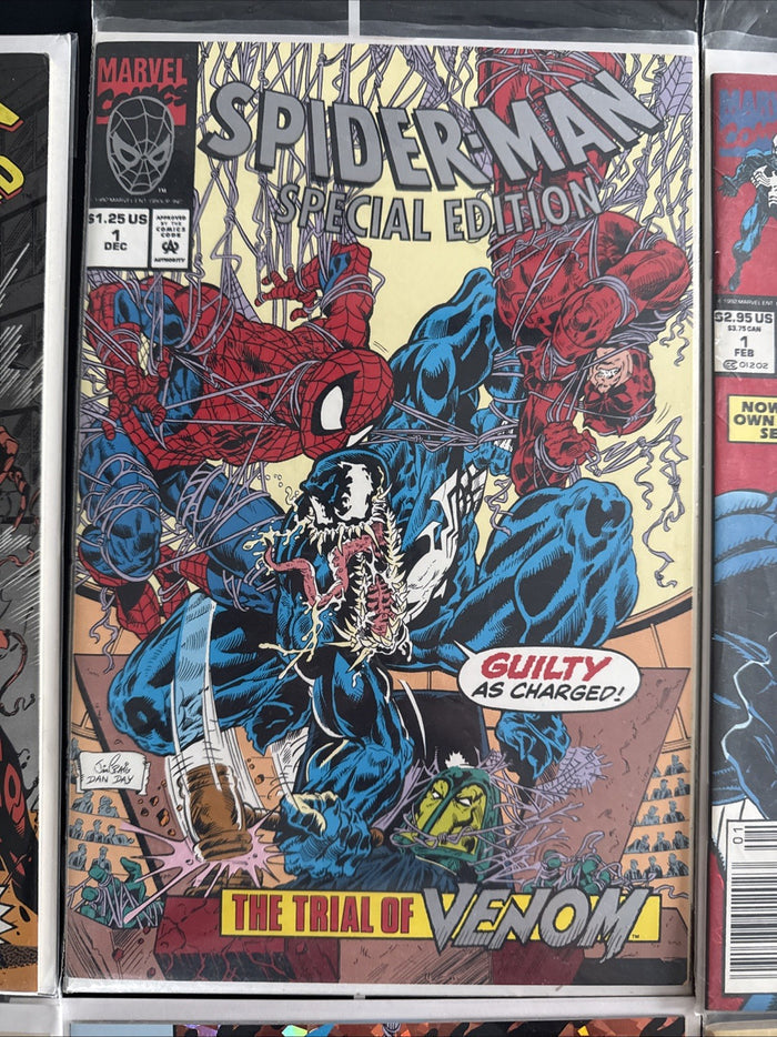 Spider-Man and Venom keys and popular covers. Mixed conditions