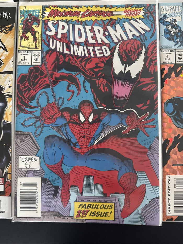 Spider-Man and Venom keys and popular covers. Mixed conditions