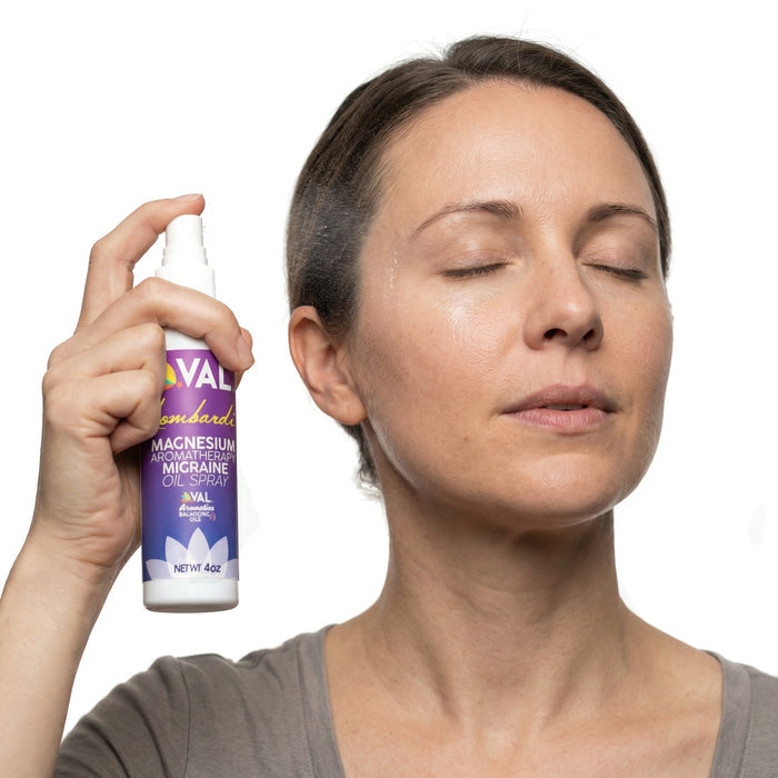 Spray for Migraine & Headache Relief - Zechstein Magnesium with Lavender & Peppermint | Fast-Acting, Vegan | 4oz | VAL Lombardi