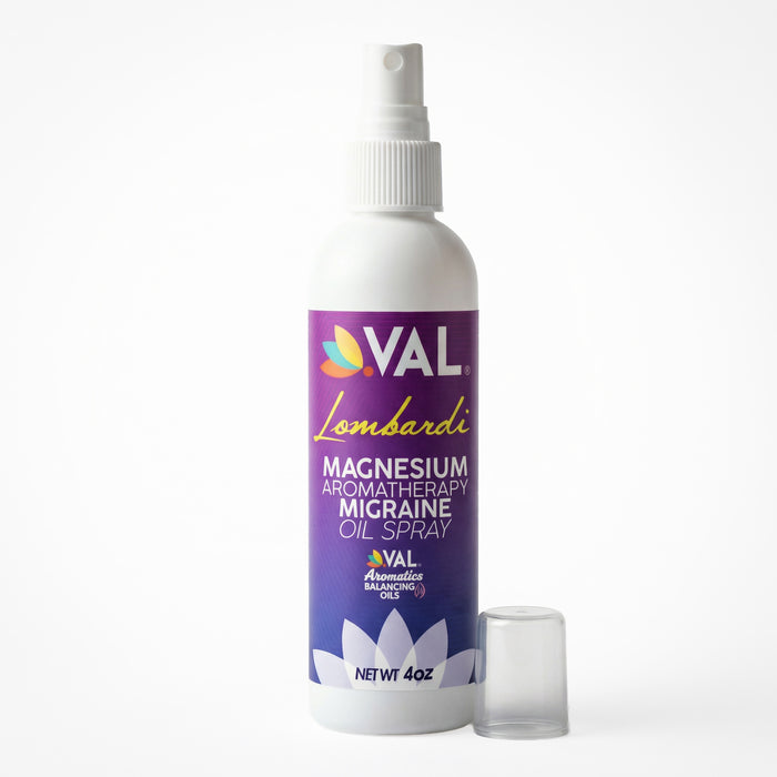 Spray for Migraine & Headache Relief - Zechstein Magnesium with Lavender & Peppermint | Fast-Acting, Vegan | 4oz | VAL Lombardi